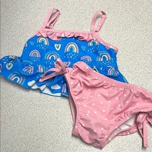 Rainbow Dreams Kids Swim Bikini Set - Pink & Blue